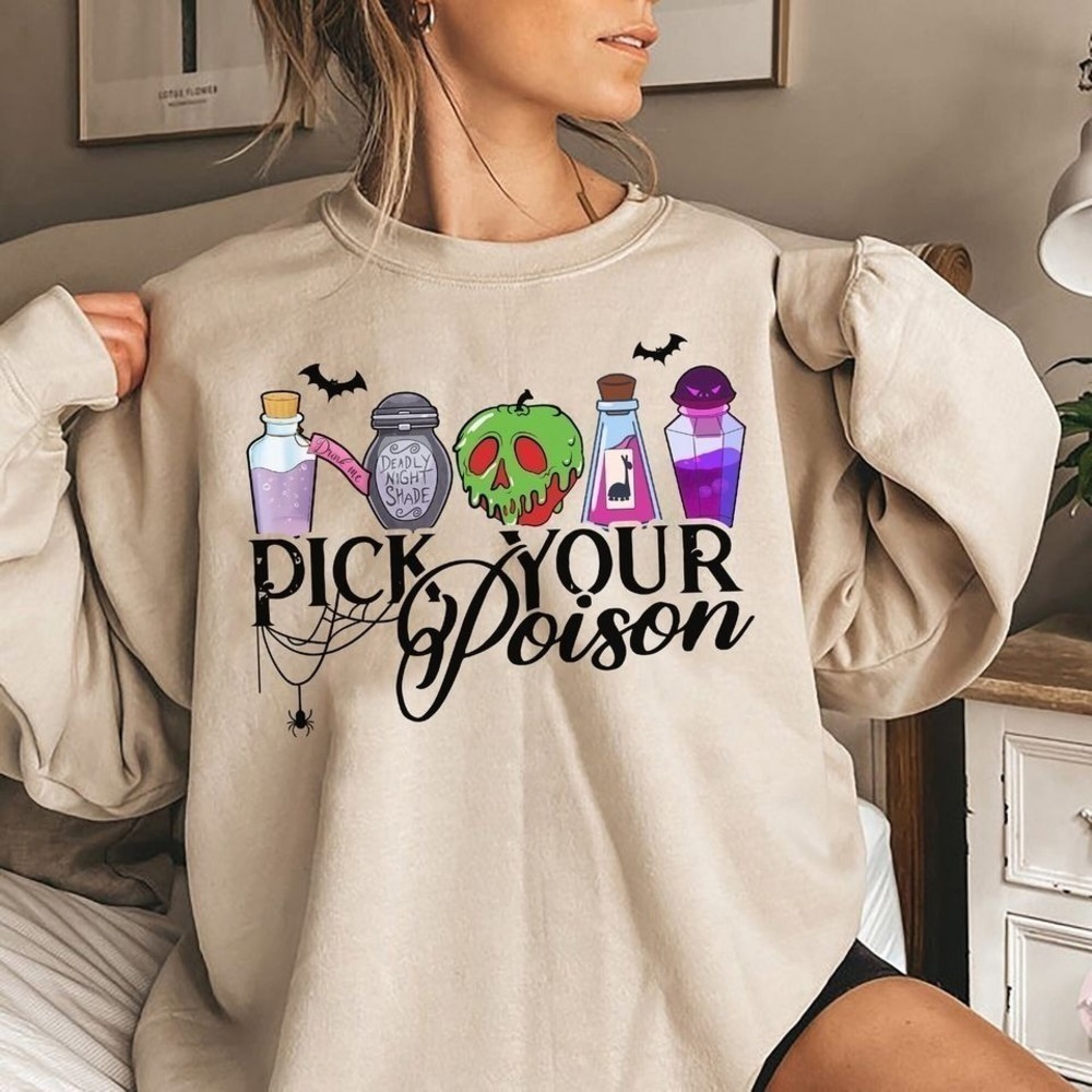 Disney Villains Pick Your Poison Graphic Sweatshirt - Picture 1 of 4